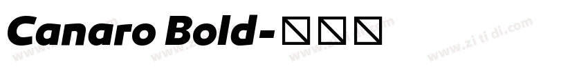 Canaro Bold字体转换